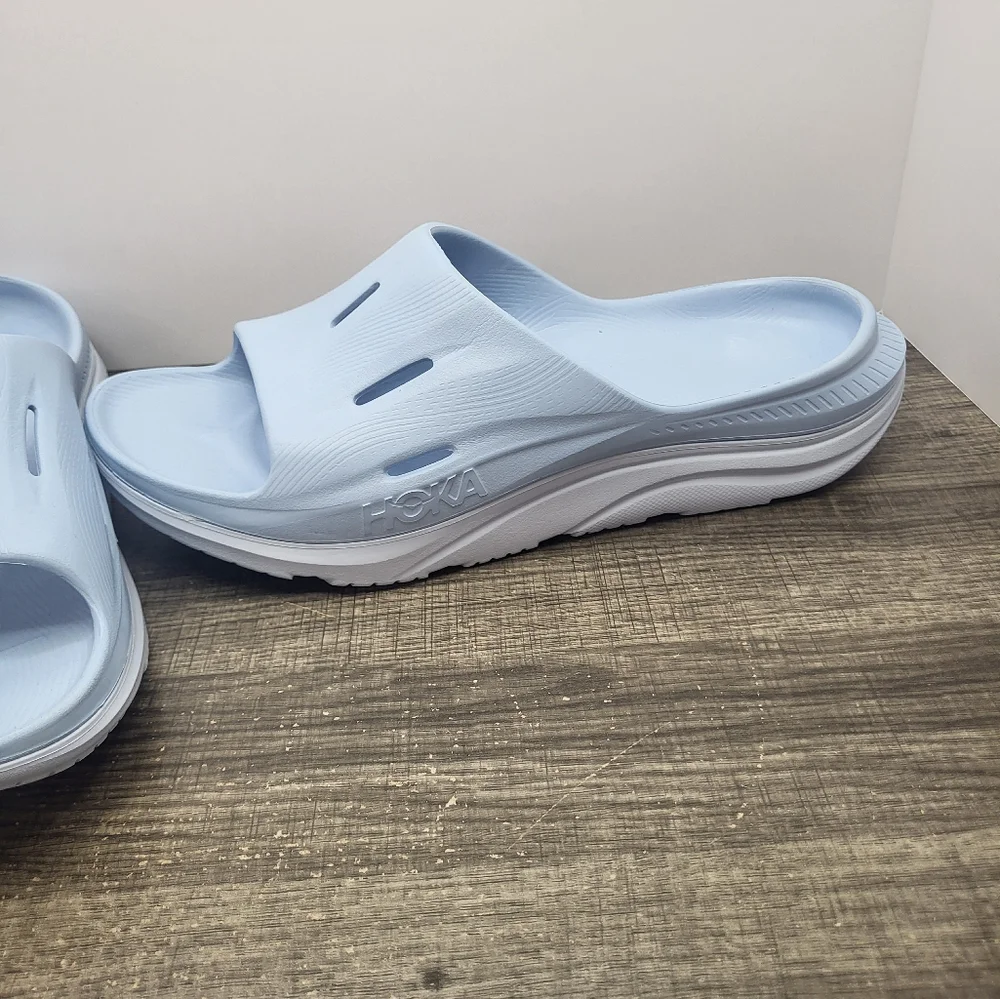 Hoka One One Ora Recovery Slide 3 New Men’s Size 14 US Ice Water Airy Blue